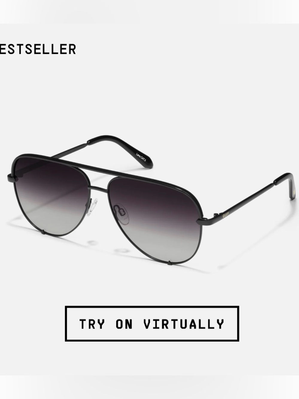 QUAY High Key Black & Brown Sunglasses